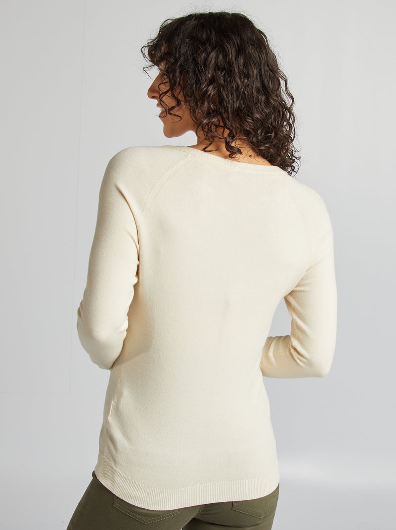 Camisola de amamentação com abertura com fecho bege - Kiabi