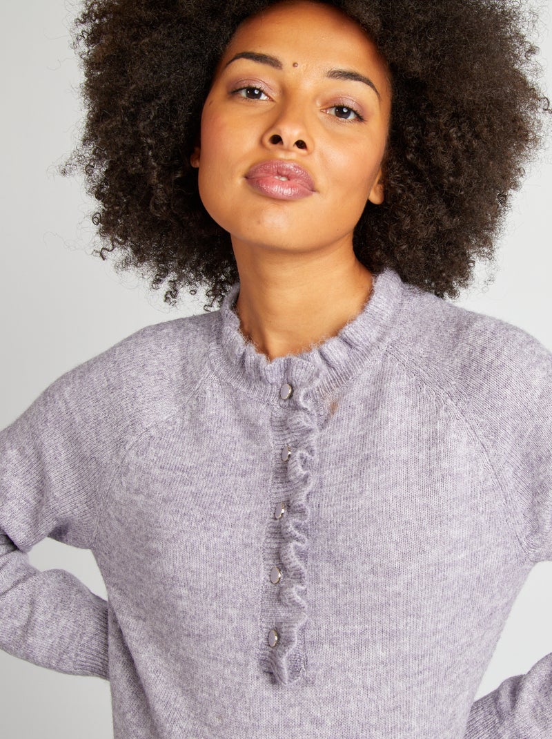 Camisola de amamentação com rebordos ondulados VIOLETA - Kiabi