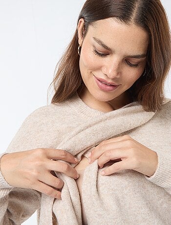 Camisola de amamentação de malha suave