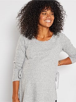 Camisola de amamentação em malha canelada - Kiabi