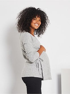 Camisola de amamentação em malha canelada - Kiabi