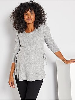 Camisola de amamentação em malha canelada - Kiabi