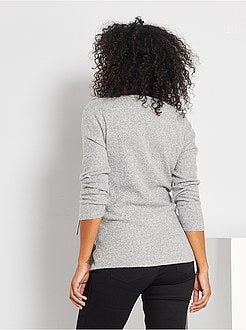 Camisola de amamentação em malha canelada - Kiabi