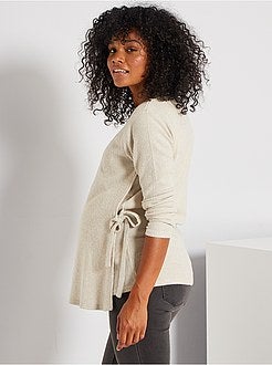 Camisola de amamentação em malha canelada - Kiabi