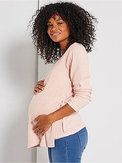 Camisola de amamentação em malha canelada - Kiabi