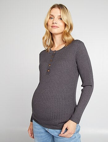 Camisola de amamentação em malha fina