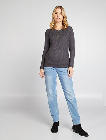 Camisola de amamentação em malha fina