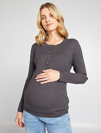 Camisola de amamentação em malha fina