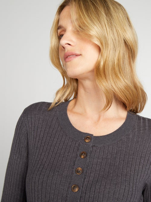 Camisola de amamentação em malha fina - Kiabi