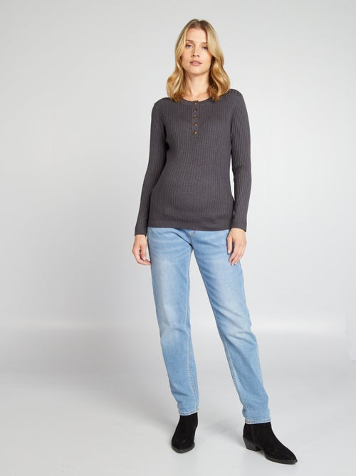 Camisola de amamentação em malha fina - Kiabi