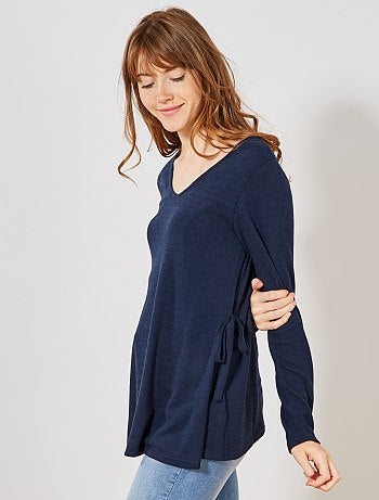 Futura mamã - Camisola de amamentação em malha fina e suave - Kiabi