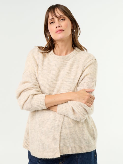 Camisola de amamentação em mistura de lã - Kiabi Camisola de amamentação em mistura de lã - Kiabi