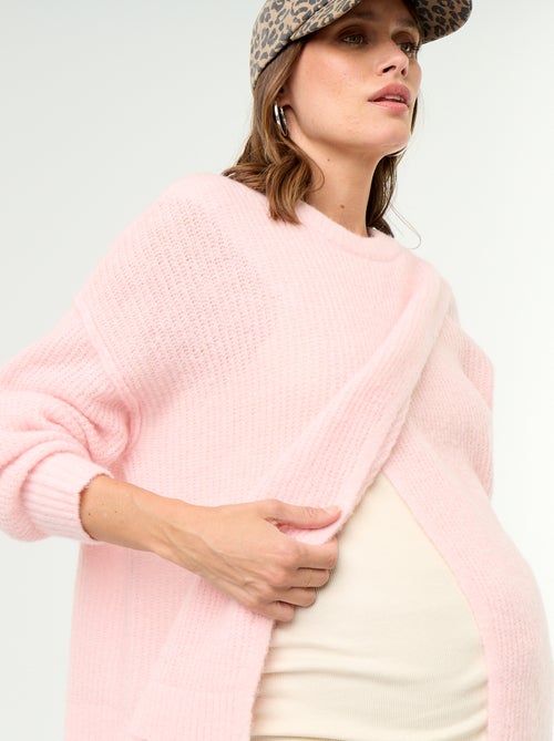 Camisola de amamentação em mistura de lã - Kiabi