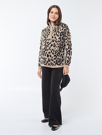 Camisola de amamentação estampado leopardo