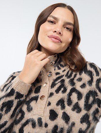 Camisola de amamentação estampado leopardo