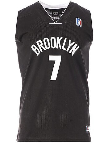 Camisola de Basquetebol Brooklyn 7 Preta para Homem Sport Zone