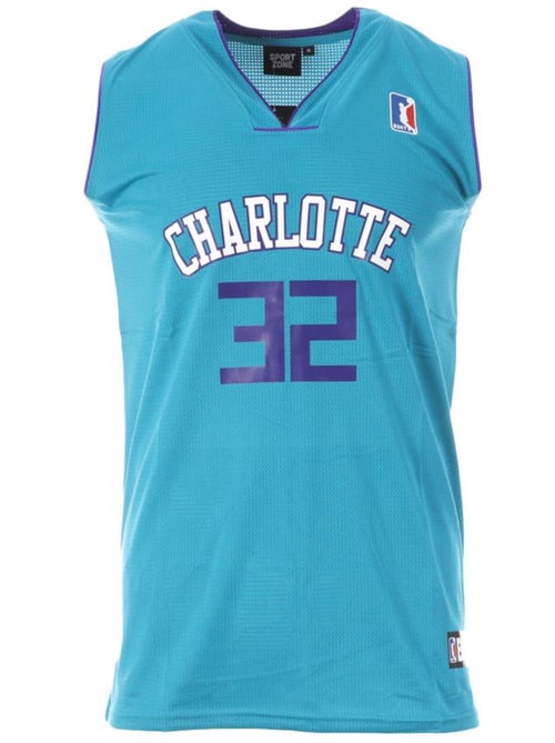 Camisola de Basquetebol Charlotte 32 Azul para Homem Sport Zone - Kiabi Camisola de Basquetebol Charlotte 32 Azul para Homem Sport Zone - Kiabi