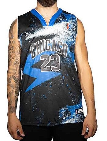 Camisola de Basquetebol Chicago Sport Zone para Homem - Preto/Azul
