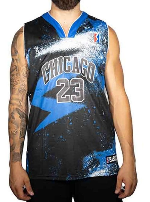 Camisola de Basquetebol Chicago Sport Zone para Homem - Preto/Azul - Kiabi Camisola de Basquetebol Chicago Sport Zone para Homem - Preto/Azul - Kiabi