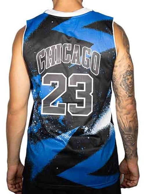 Camisola de Basquetebol Chicago Sport Zone para Homem - Preto/Azul - Kiabi Camisola de Basquetebol Chicago Sport Zone para Homem - Preto/Azul - Kiabi