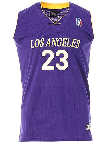 Camisola de Basquetebol Los Angeles Roxo/Amarelo Homem Sport Zone