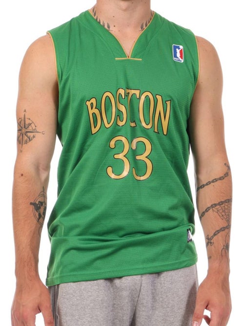 Camisola de Basquetebol Masculina Verde Sport Zone Tank Boston 33 - Kiabi Camisola de Basquetebol Masculina Verde Sport Zone Tank Boston 33 - Kiabi