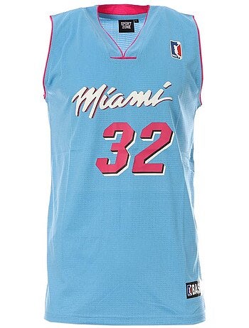 Camisola de Basquetebol Miami Azul/Rosa para Homem Sport Zone
