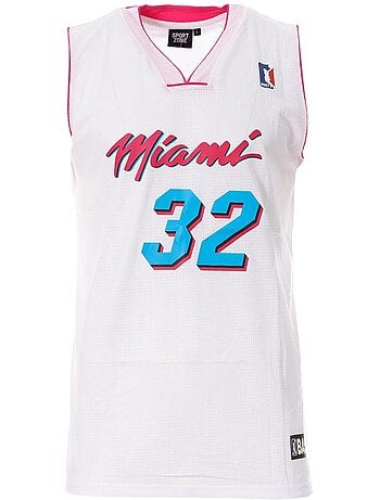 Camisola de basquetebol miami azul/rosa para homem sport zone