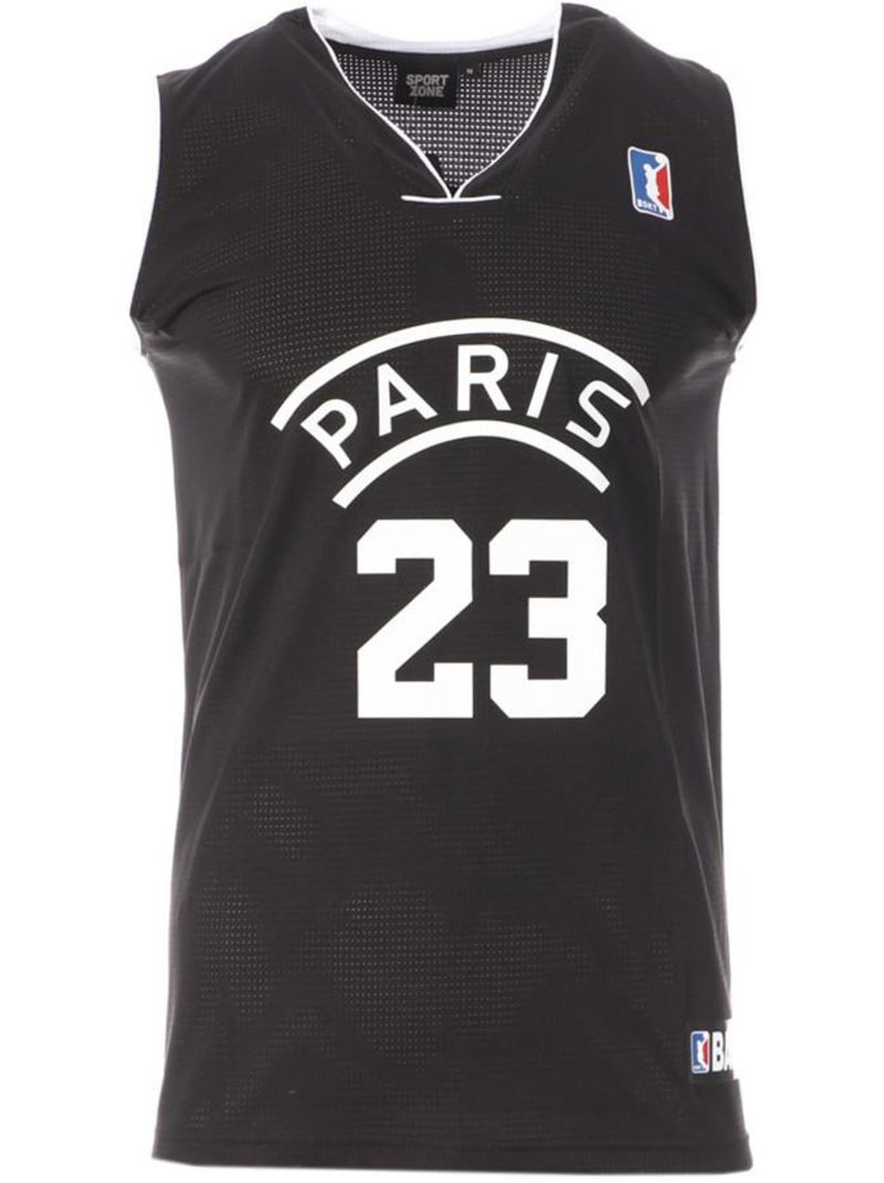 Camisola de Basquetebol Paris Sport Zone 23 Preta para Homem Preto - Kiabi