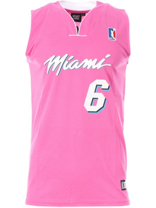 Camisola de Basquetebol Rosa para Homem Sport Zone Miami 6 - Kiabi Camisola de Basquetebol Rosa para Homem Sport Zone Miami 6 - Kiabi