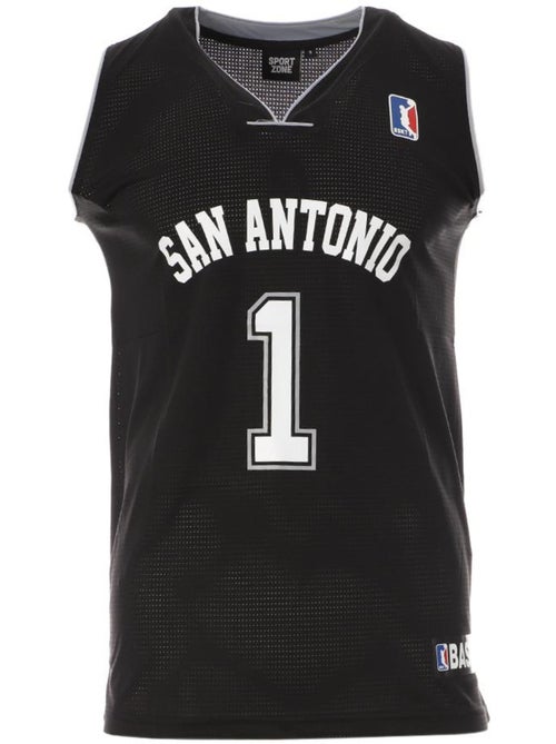 Camisola de Basquetebol San Antonio Preta para Homem Sport Zone - Kiabi Camisola de Basquetebol San Antonio Preta para Homem Sport Zone - Kiabi