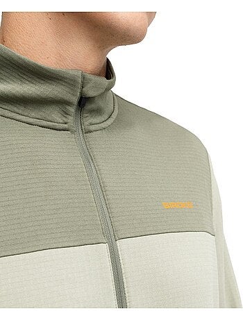 Camisola de bikepacking com meio fecho zipper para homem