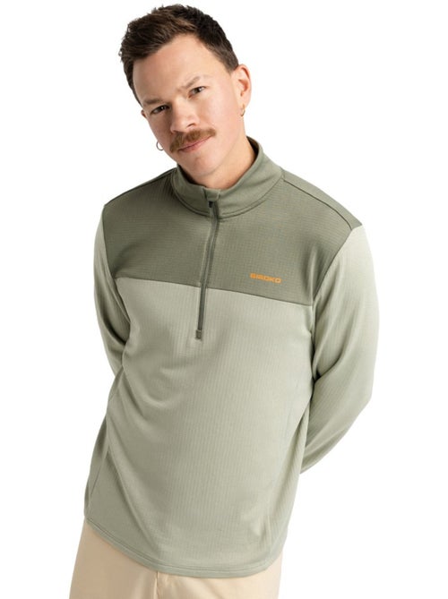 Camisola de bikepacking com meio fecho zipper para homem - Kiabi