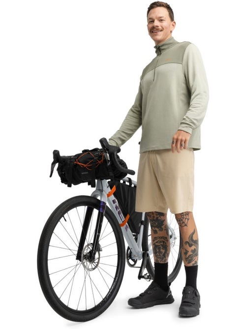 Camisola de bikepacking com meio fecho zipper para homem - Kiabi