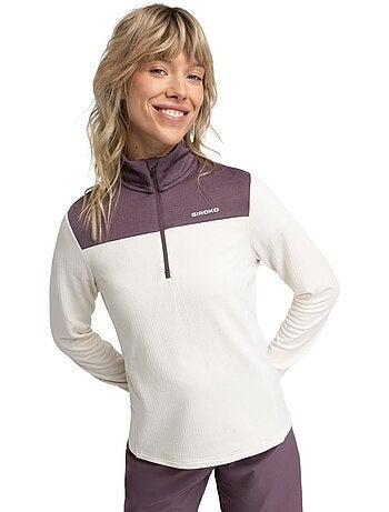 Camisola de bikepacking com meio fecho zipper para mulher