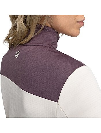 Camisola de bikepacking com meio fecho zipper para mulher
