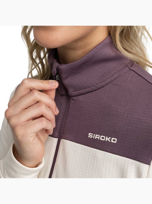 Camisola de bikepacking com meio fecho zipper para mulher - Kiabi