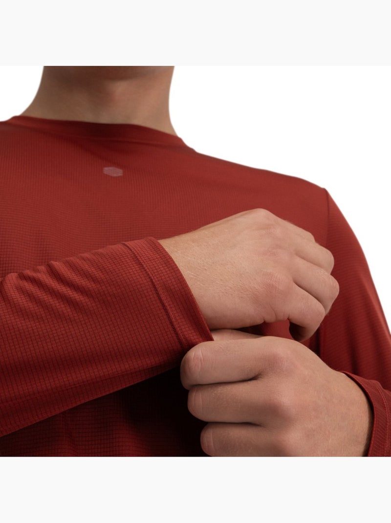 Camisola de caminhada de manga comprida para homem Vermelho tijolo - Kiabi