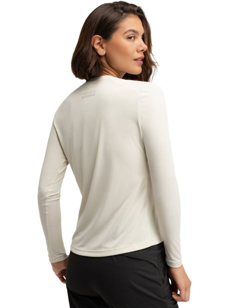Camisola de caminhada de manga comprida para mulher Bege - Kiabi