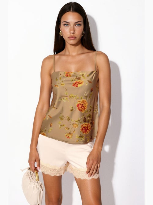 Camisola de cetim floral hiccup - Kiabi