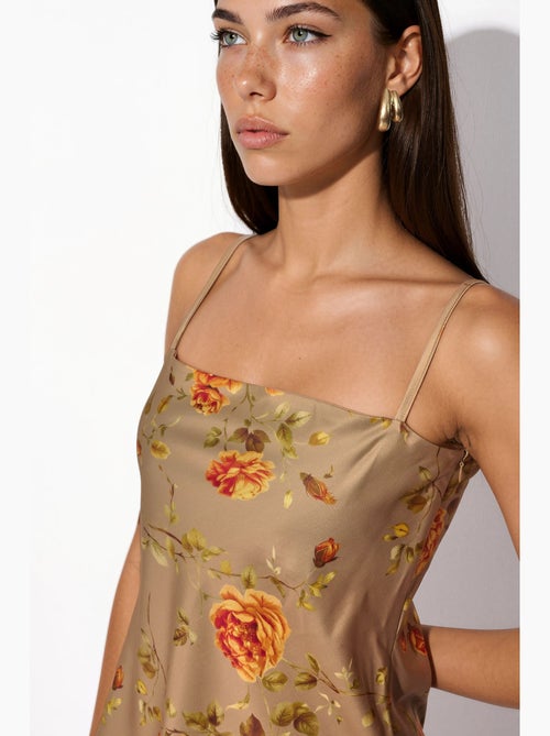 Camisola de cetim floral hiccup - Kiabi