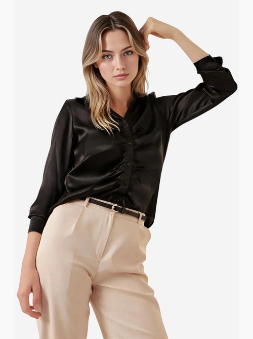 Camisola de cetim franzida bdart - Kiabi Camisola de cetim franzida bdart - Kiabi