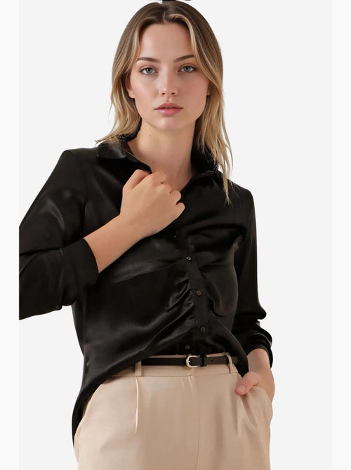 Camisola de cetim franzida bdart - Kiabi Camisola de cetim franzida bdart - Kiabi