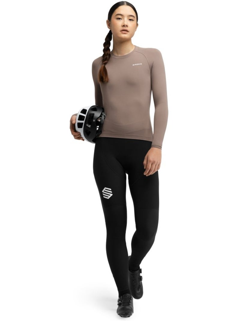 Camisola de ciclismo de manga comprida mulher Castanho - Kiabi