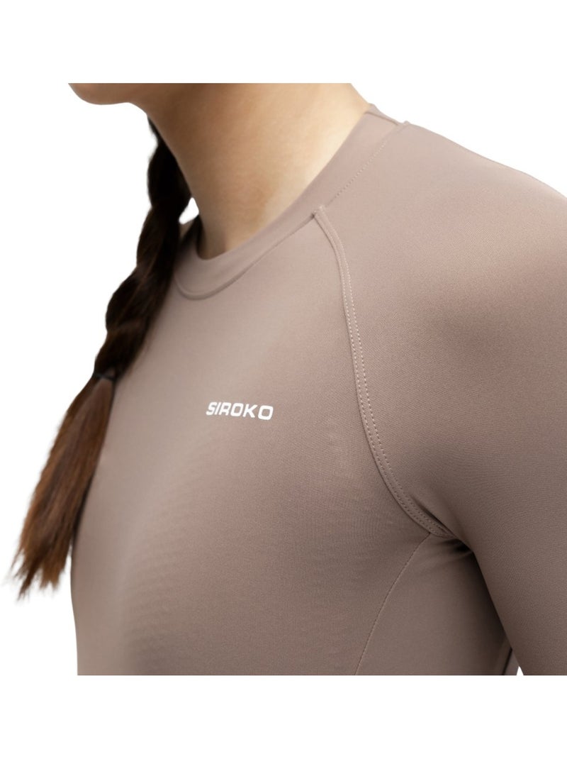 Camisola de ciclismo de manga comprida mulher Castanho - Kiabi