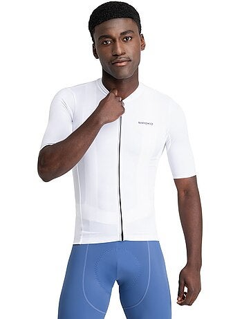 Camisola de ciclismo de manga curta em tecido reciclado para homem