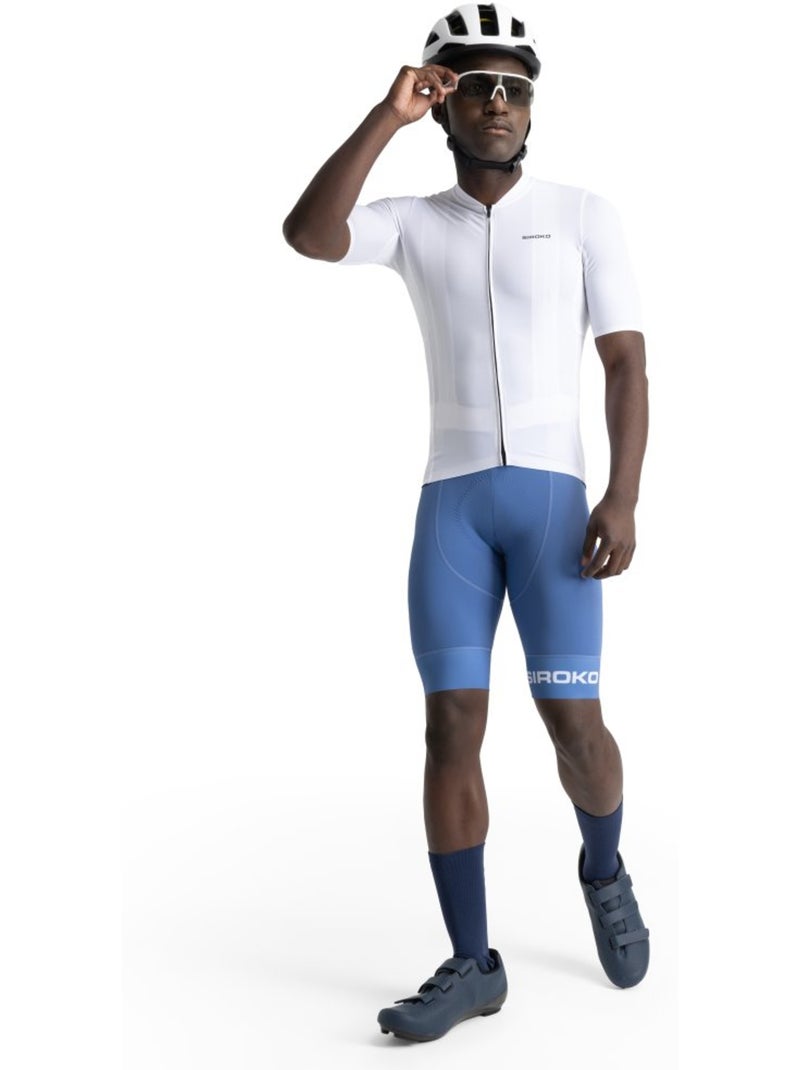 Camisola de ciclismo de manga curta em tecido reciclado para homem Branco - Kiabi