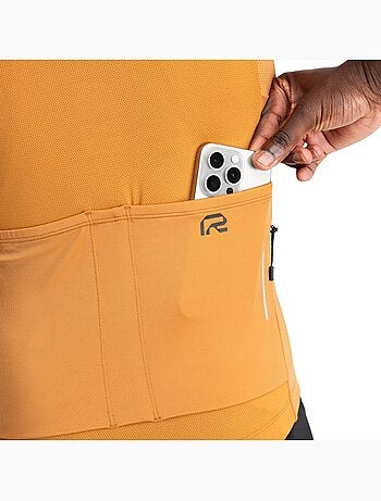Camisola de ciclismo de manga curta em tecido reciclado para homem