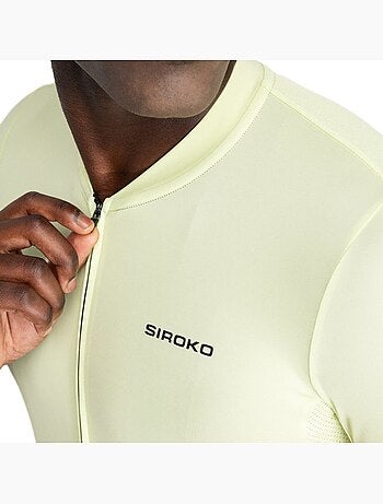 Camisola de ciclismo de manga curta em tecido reciclado para homem