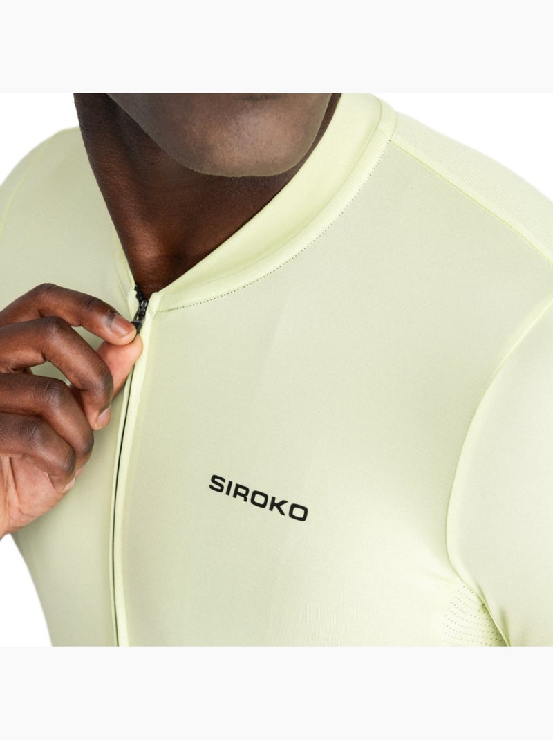 Camisola de ciclismo de manga curta em tecido reciclado para homem Verde - Kiabi